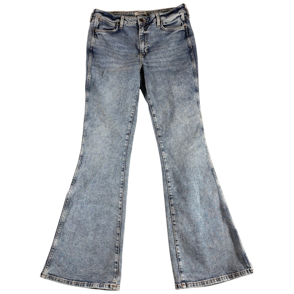 Wrangler Retro Flare Jeans Womens 32x34 Light Acid Washed Blue Vintage Western